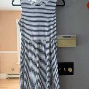 Striped Sleeveless Midi Dress